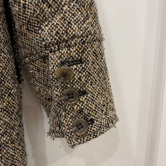 Eddie Bauer Tweed Coat Wool Blend Long Trench Women - size M - Picture 3 of 10